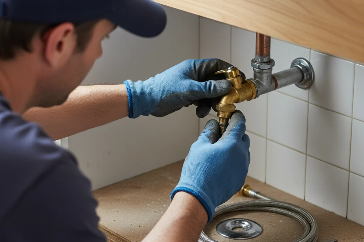Shutoff valve and fitting work during Emergency Plumbing in West Babylon